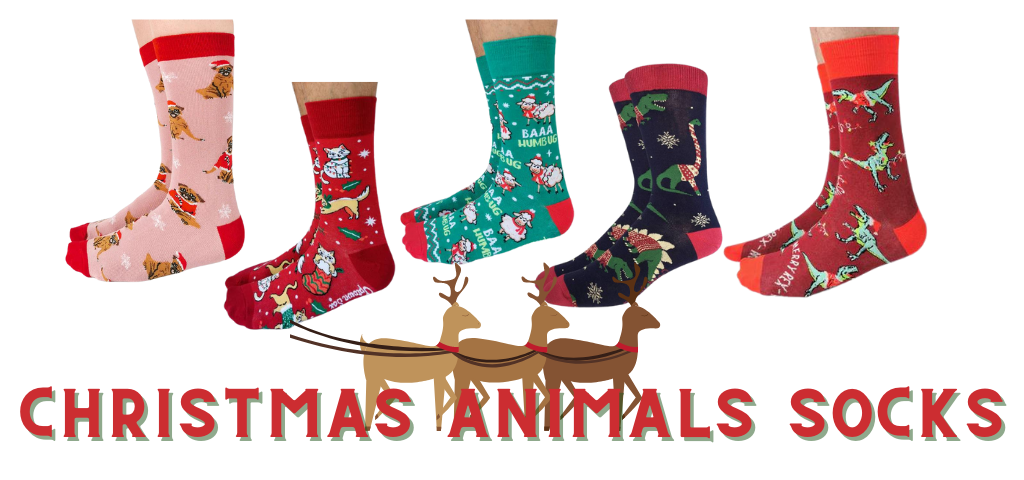 christmas animal socks