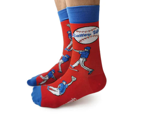 batter up baseball socks