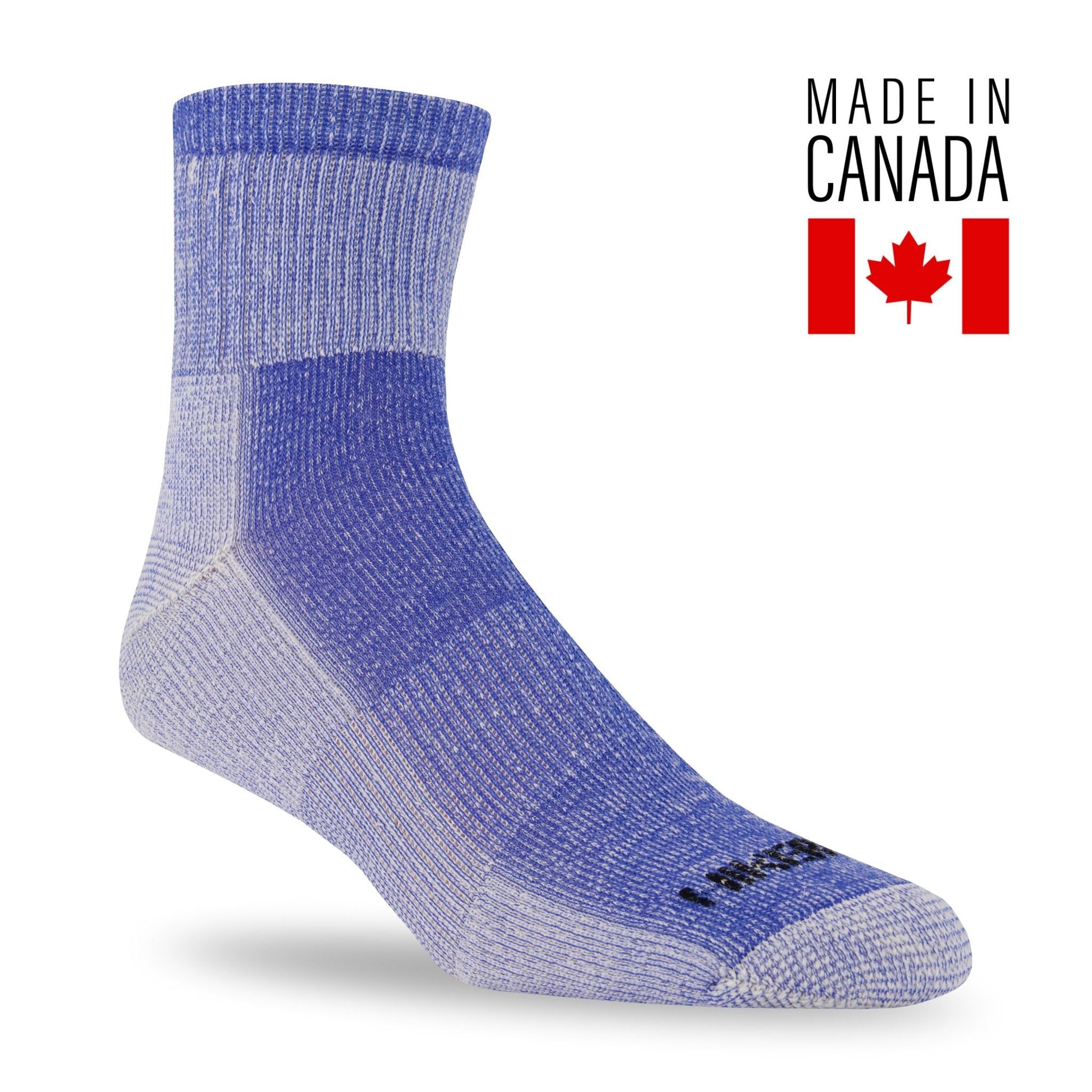 Vagden Made in Canada Non-Elastic Wool Sock - 6154 6155 - Black / 8-12