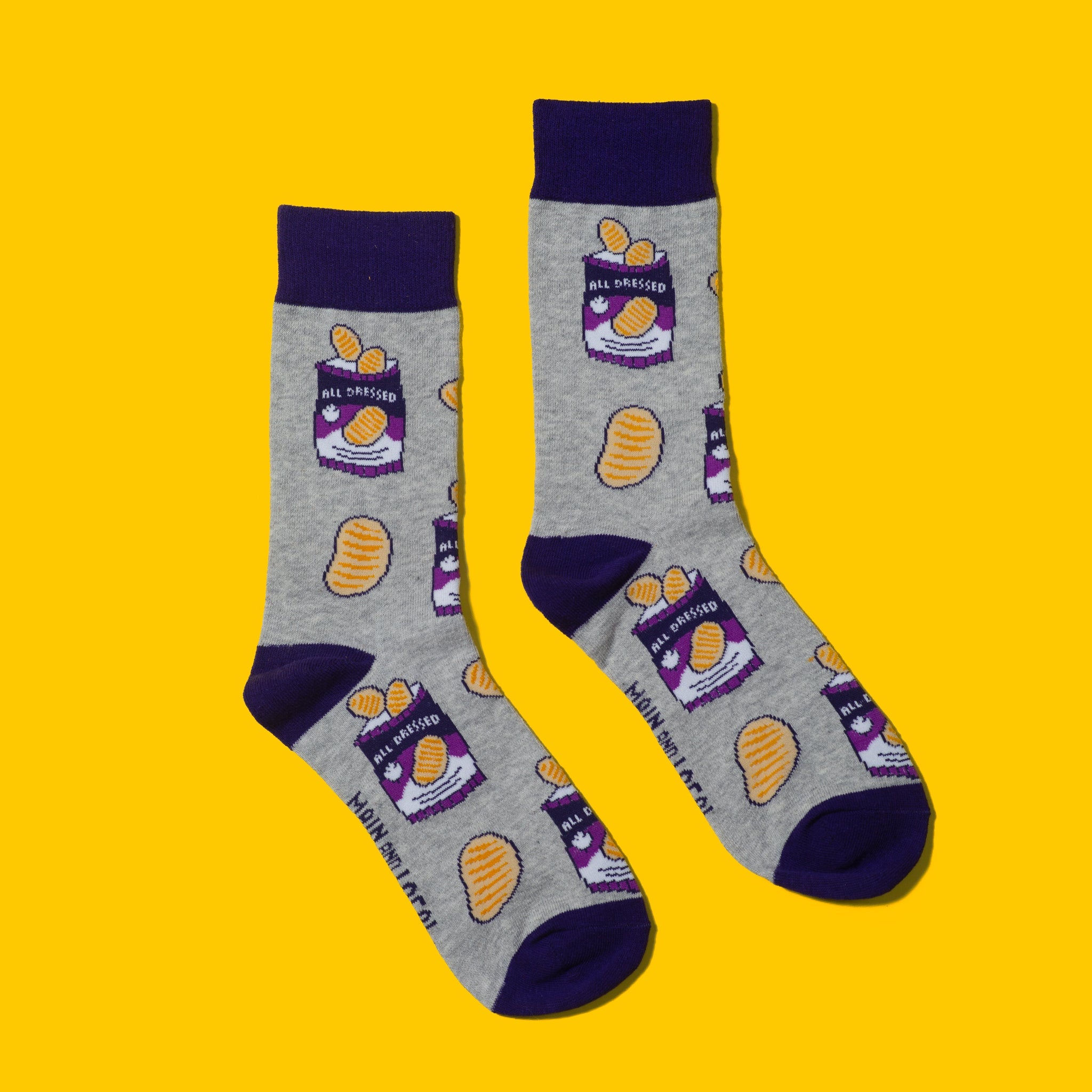 Quebec French Swear Words Socks - Main and Local