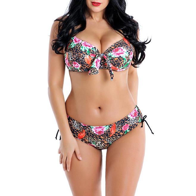 plus size leopard print bathing suit