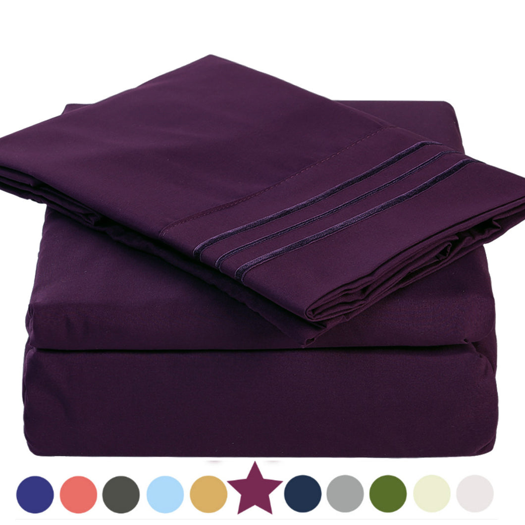 Microfiber Bed Sheet Set - Made Of 1800 Thread Count 100% ...