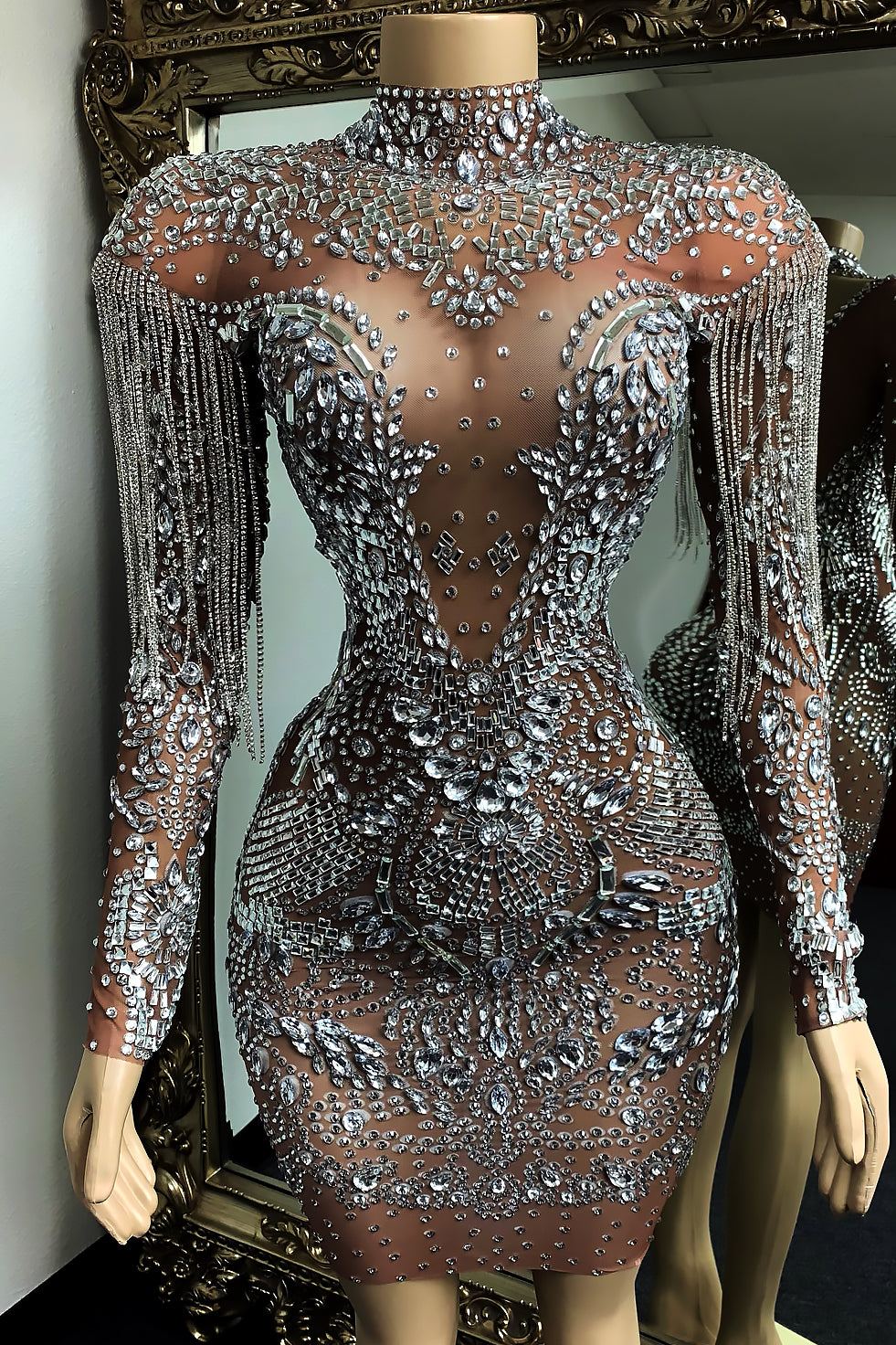 Libra Diamante Tassel Dress (Ready To Ship) | AMEKANA.COM