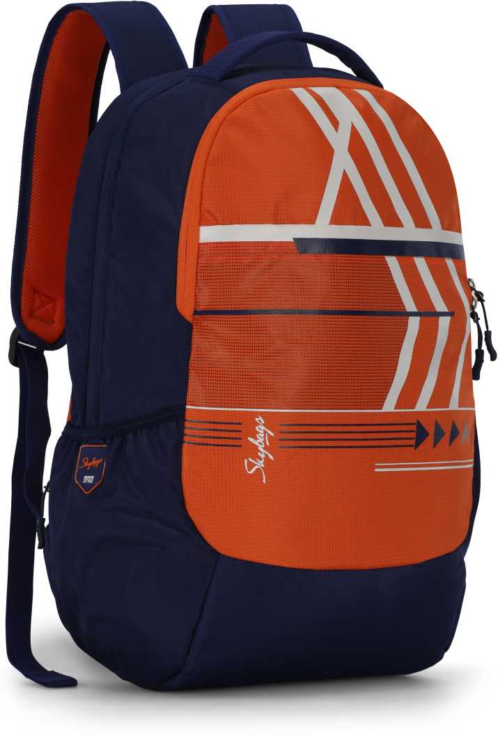 skybags orange backpacks