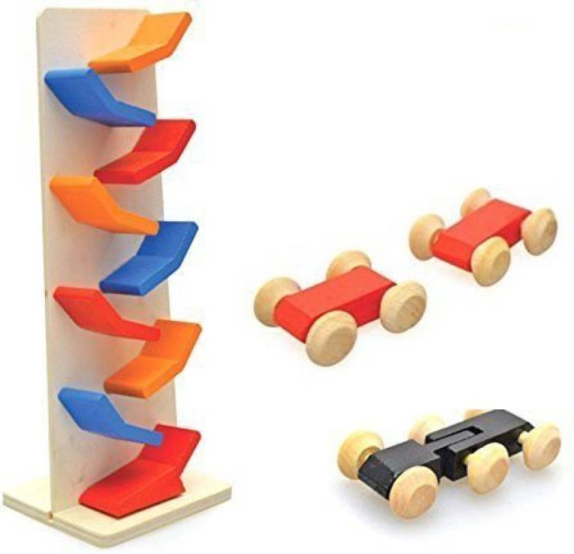 wooden car drop toy