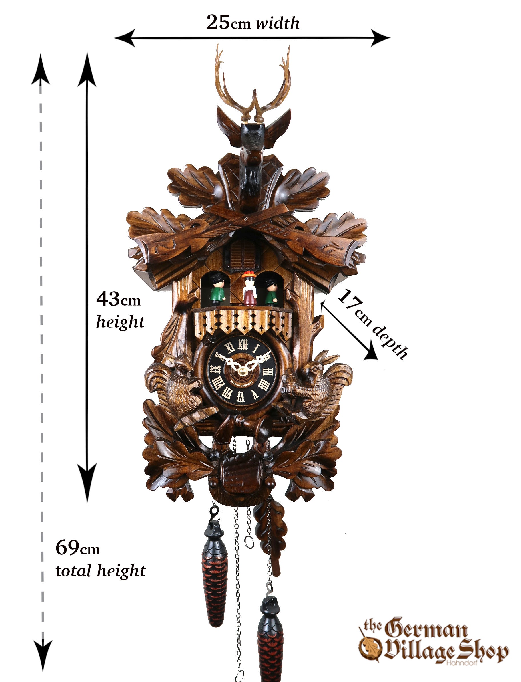 Size of German cuckoo clock imported and for sale in Australia