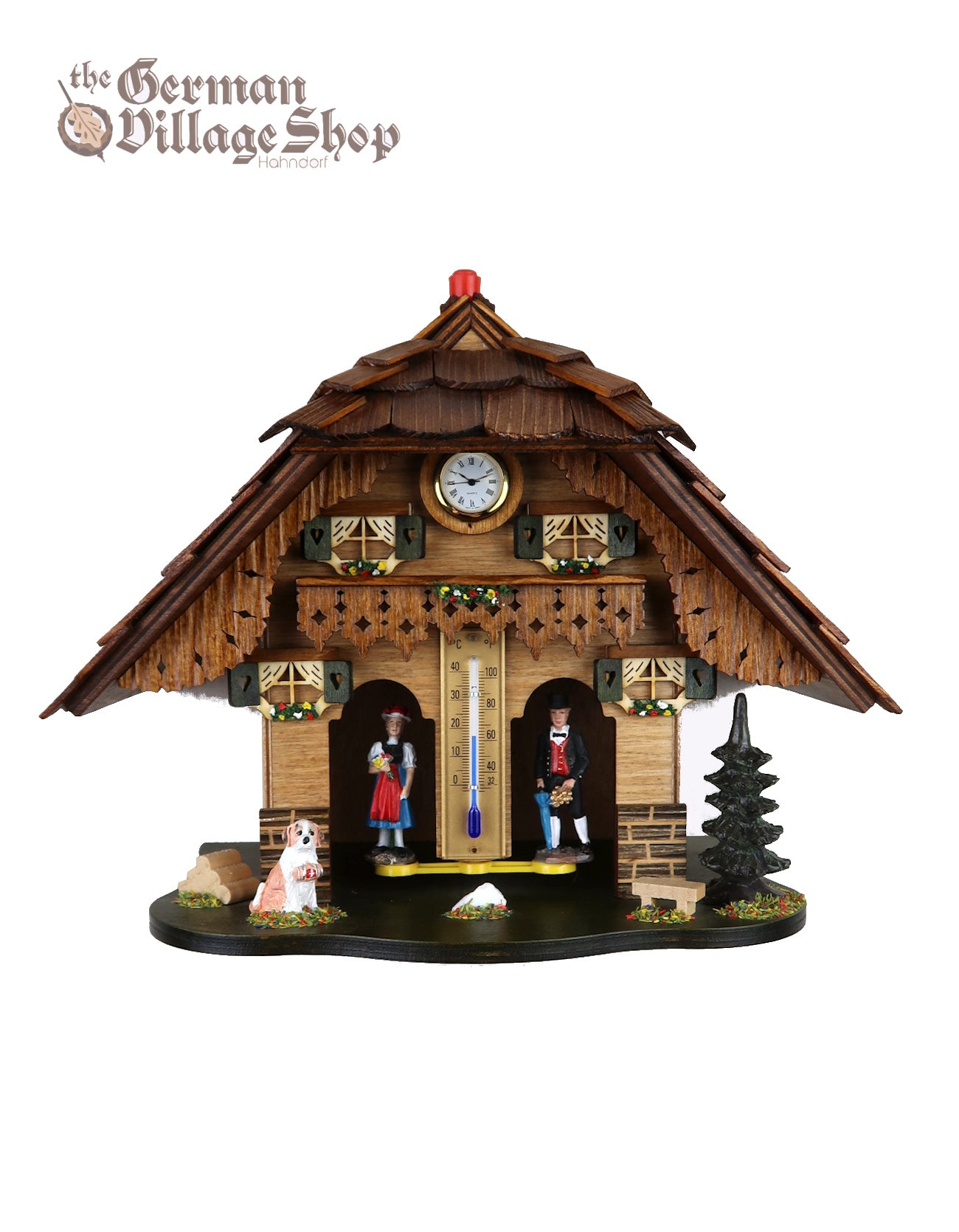 German made wooden Bavarian alpine weather house