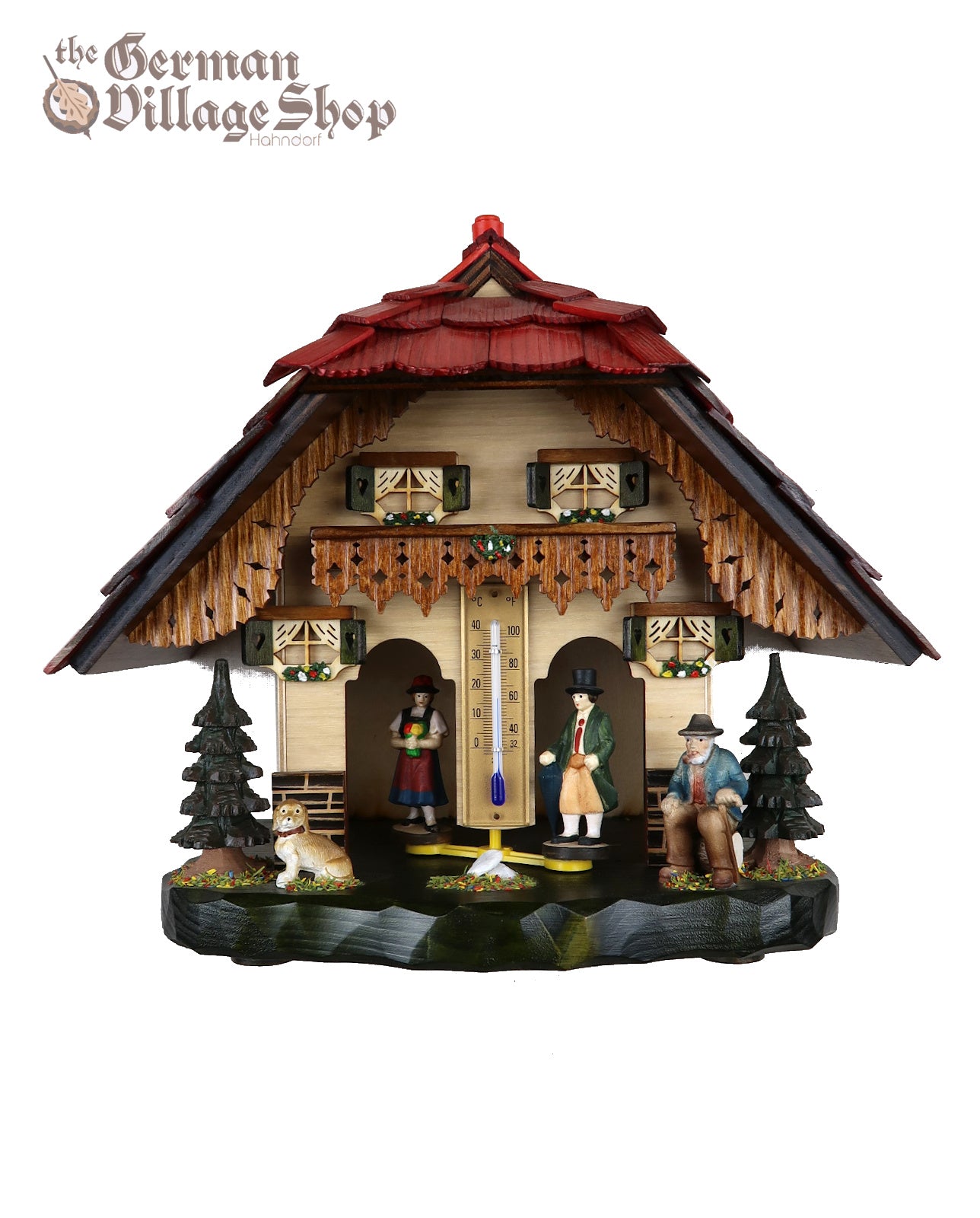 German made wooden black forest weather house