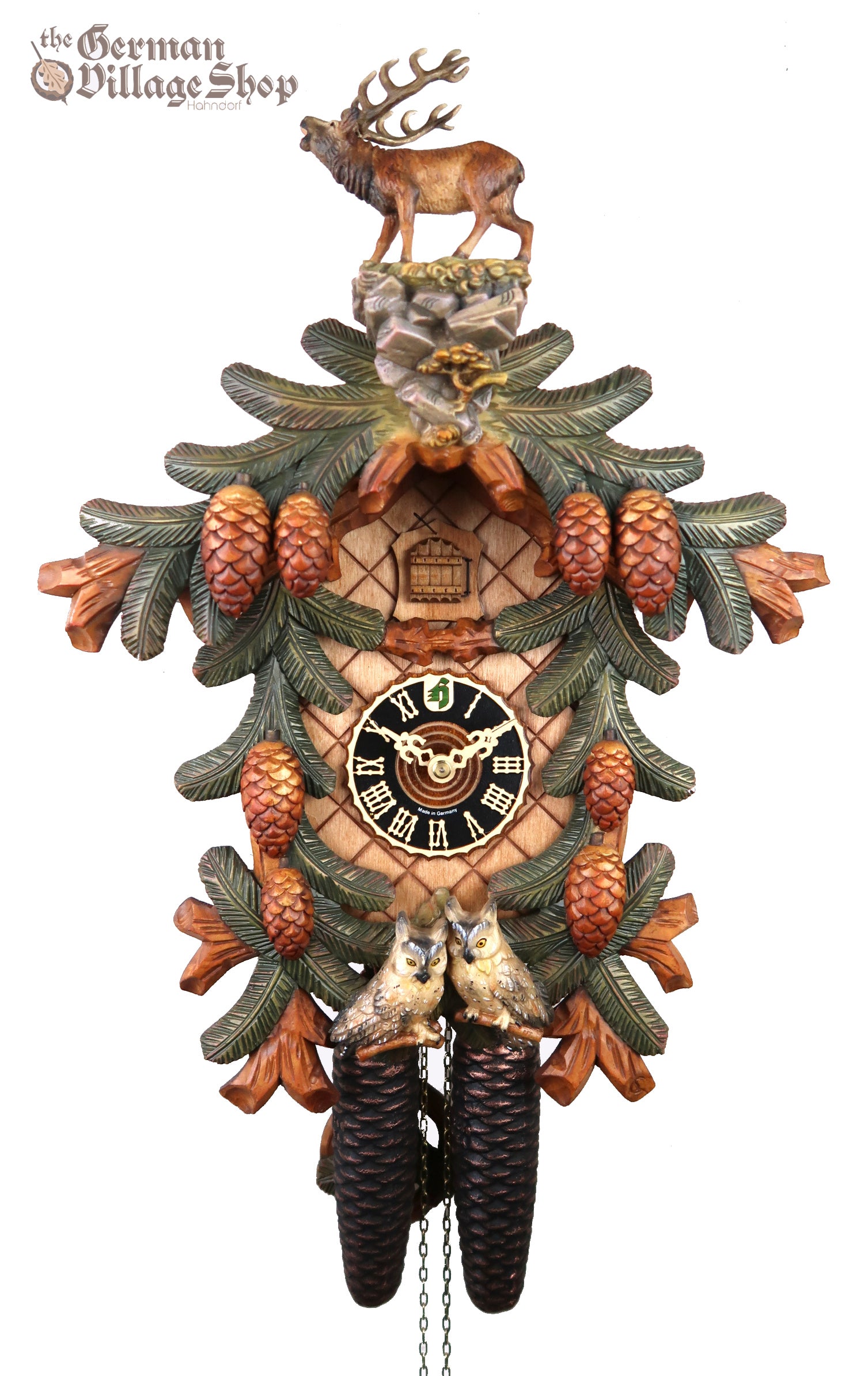 Hones cuckoo clock German black forest cuckoo clock wood carvings