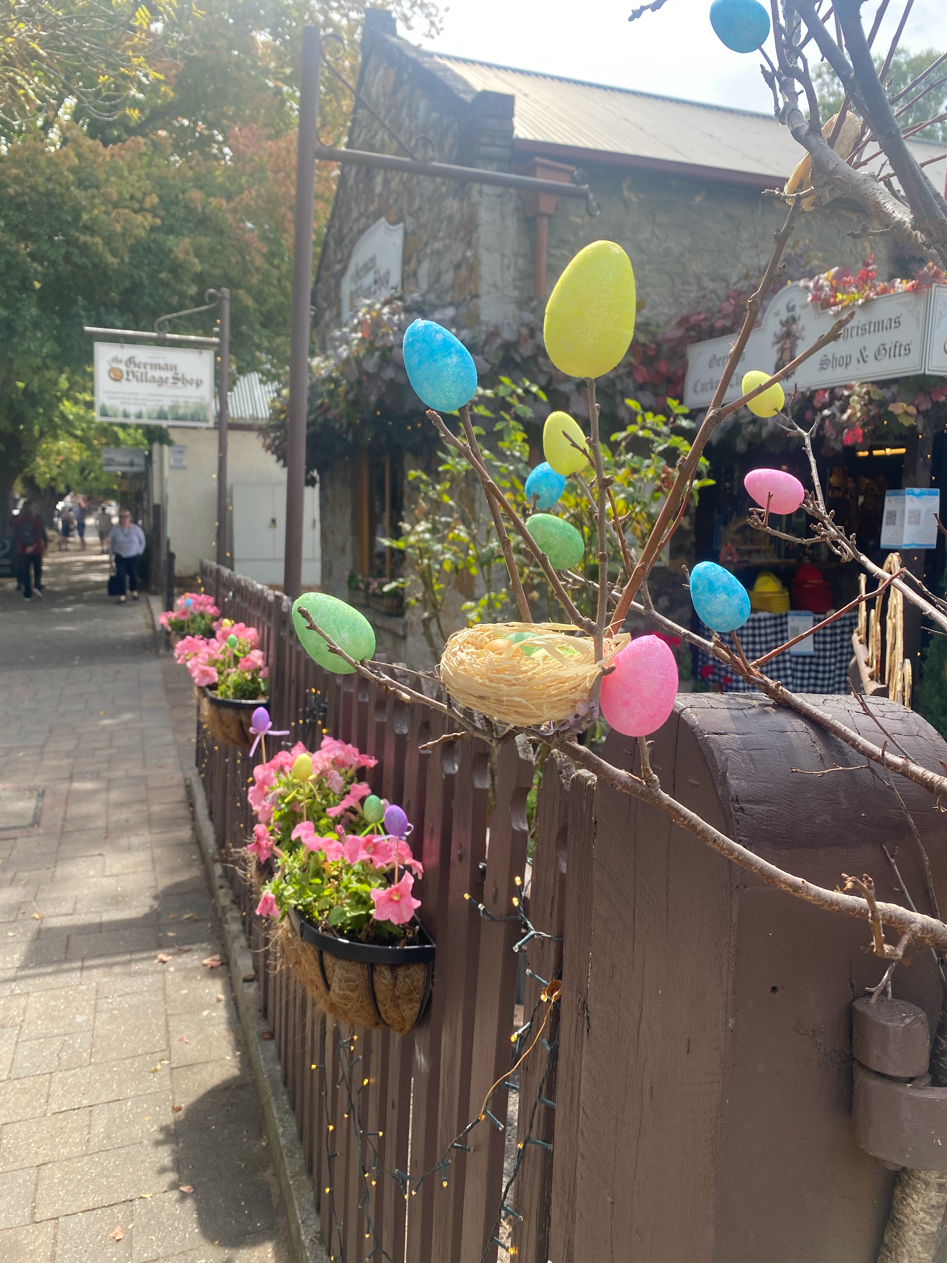 Easter Tree outside The German Village Shop