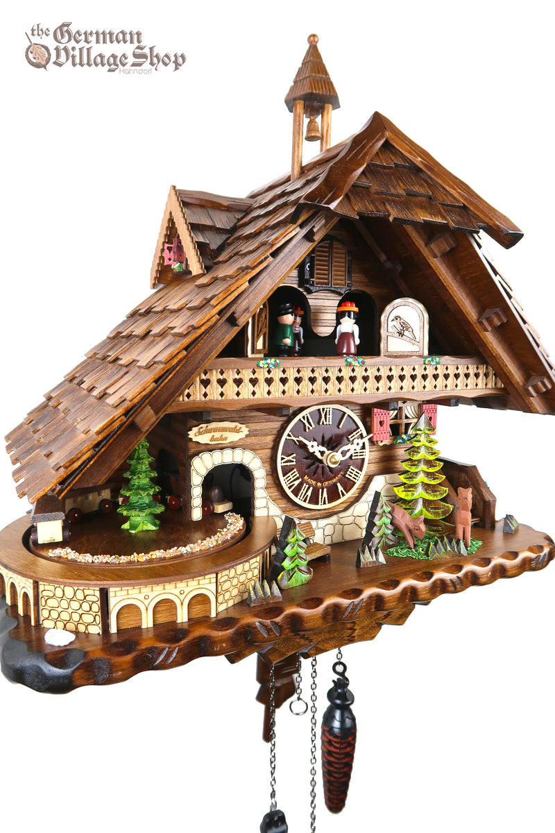 Cuckoo Clock Quartz - Musical chalet dancers with moving train – The