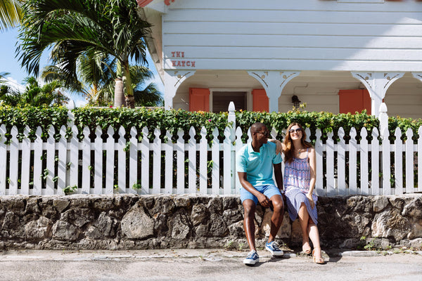 couple in bahamas on street