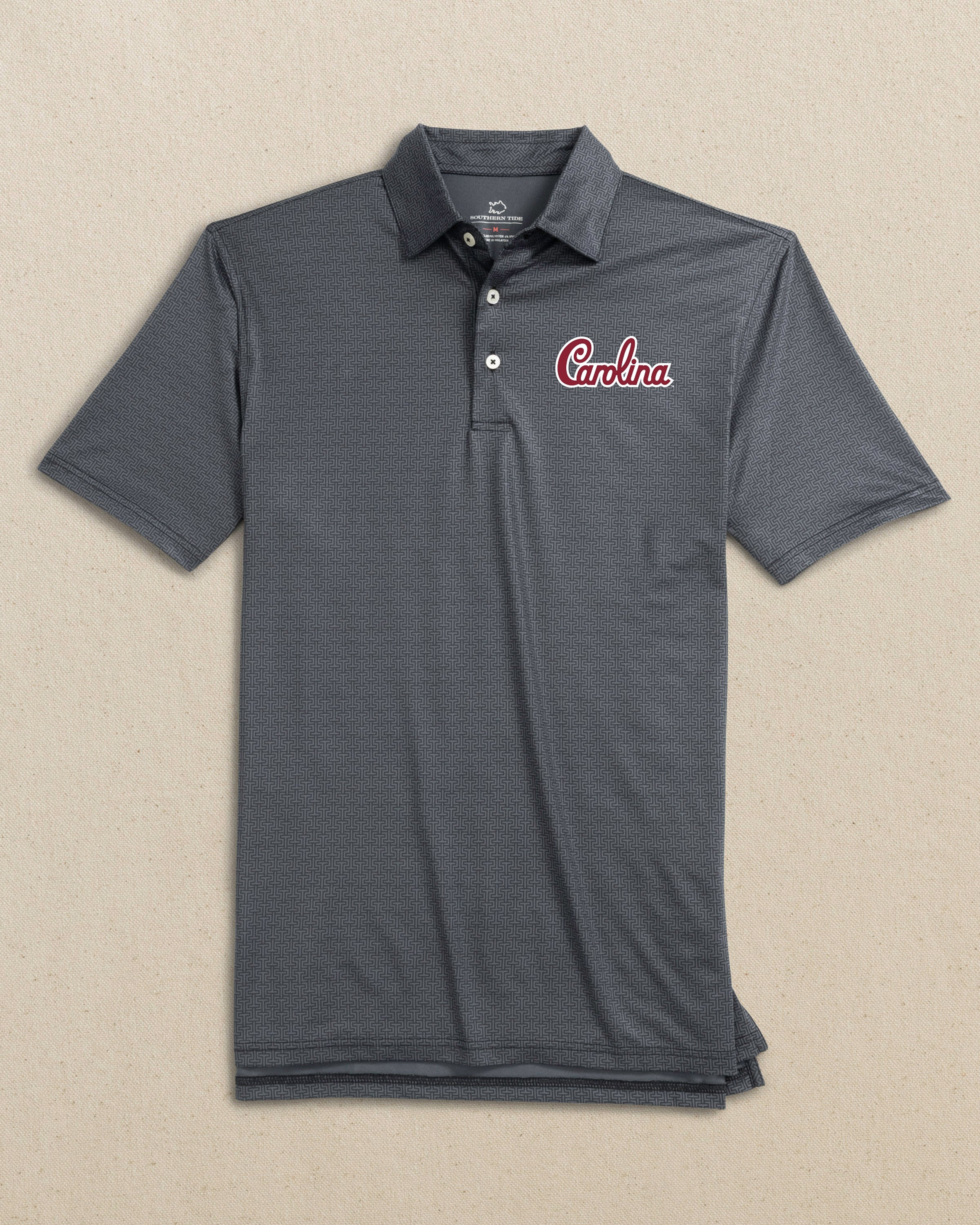 USC Gamecocks Driver ST Geo Printed Polo - Carolina Script