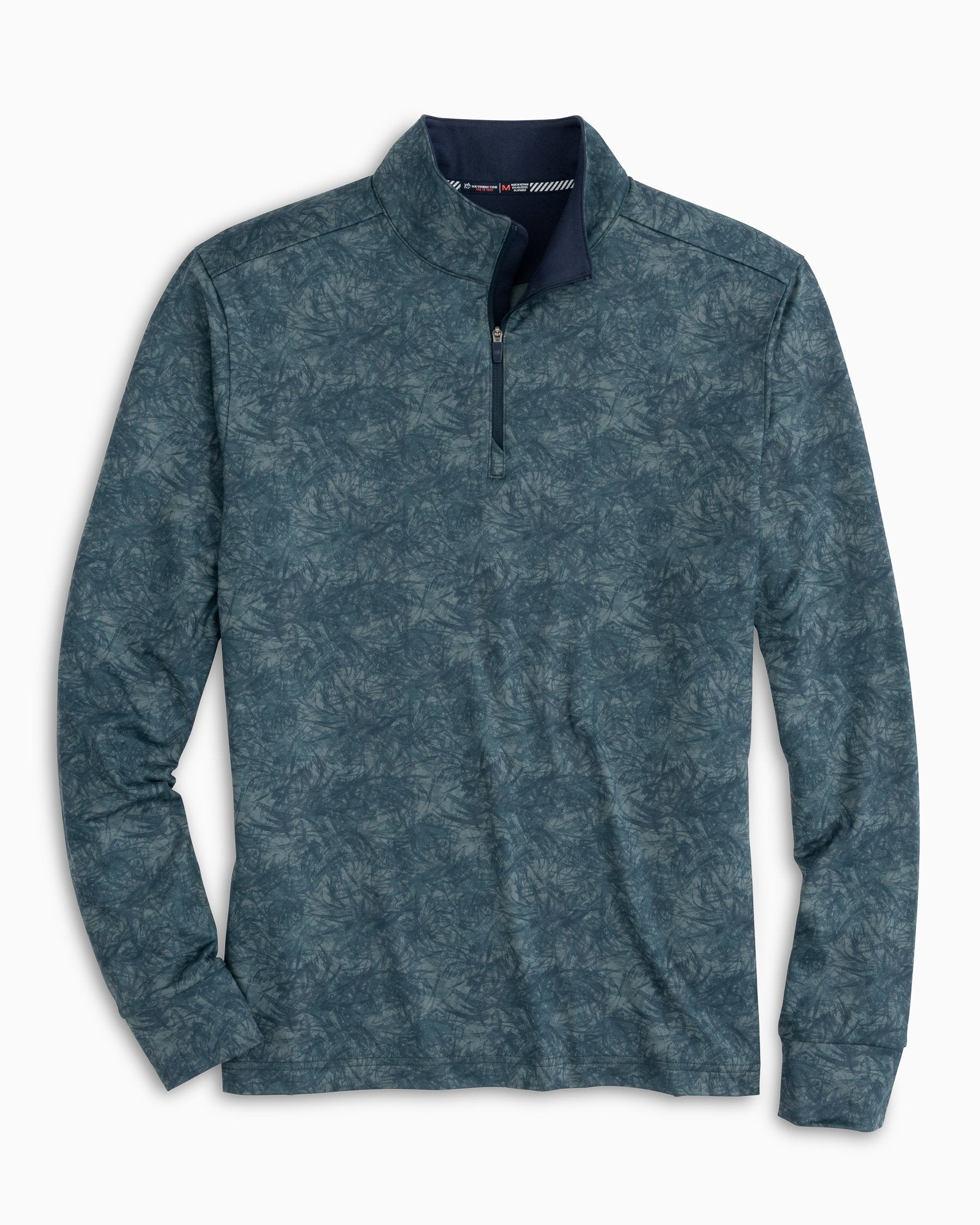 Bass Camo Print Performance Quarter Zip Pullover