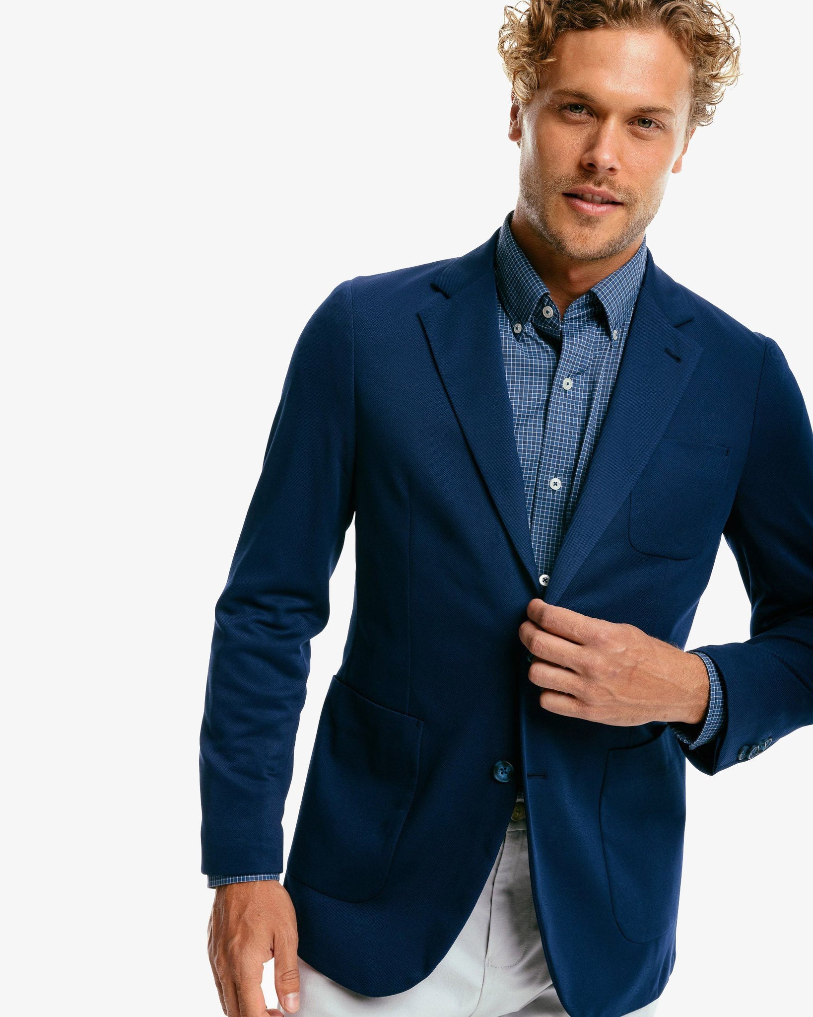 Stevenson Roeispaan Voornaamwoord Men's Lightweight Navy Blazer with Coolpass Technology | Southern Tide