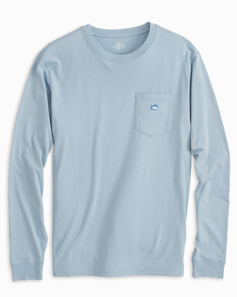 Mens Long Sleeve Embroidered Pocket T-Shirt | Southern Tide