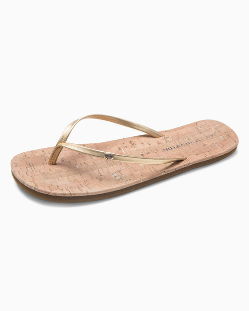 gold flip flop sandals