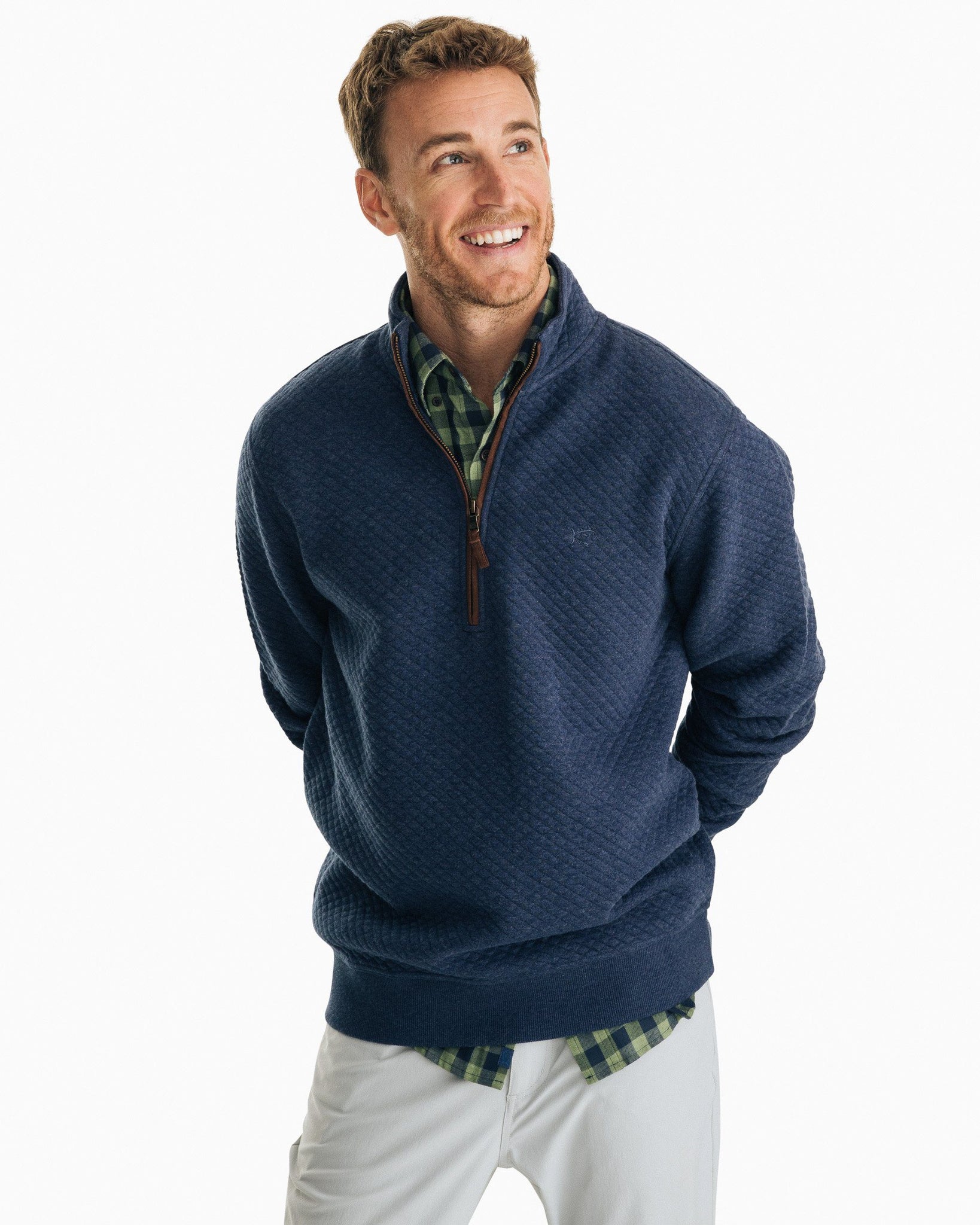 Men's Quarter Zip Pullover - Sundown Quilted Pullover | Southern Tide