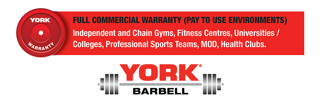 York Barbell Full Commercial Warranty Logo