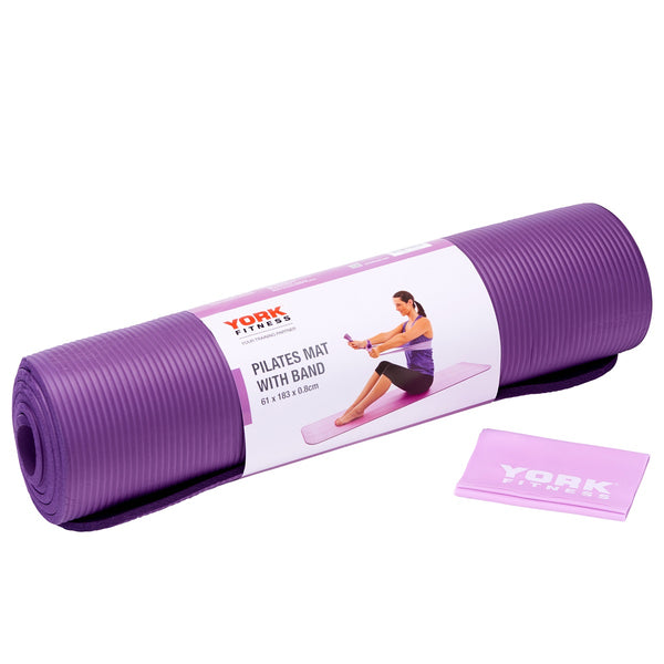 Pilates Mat With Resistance Band York Fitness York Fitness