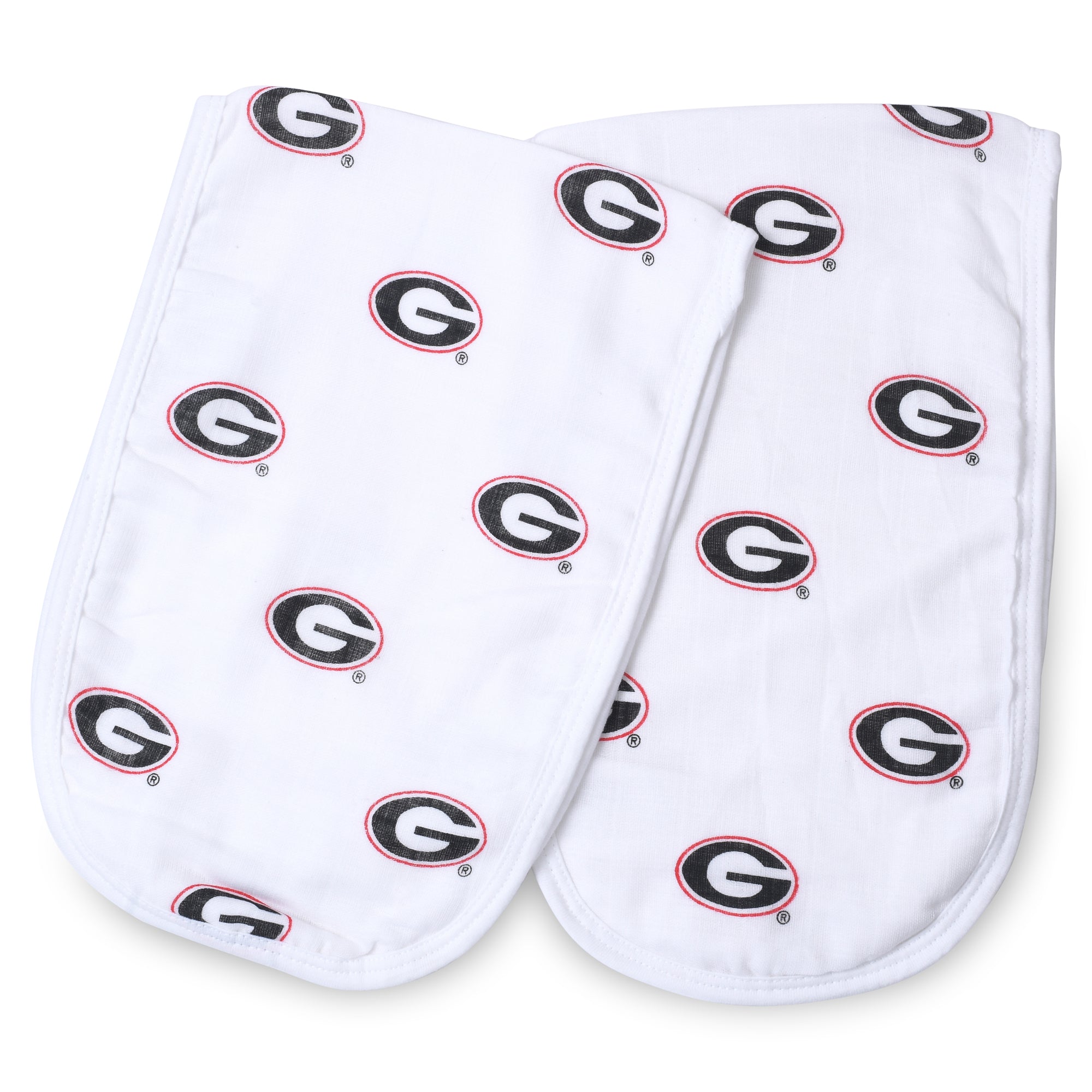 University of Georgia 2pk Burp Cloths