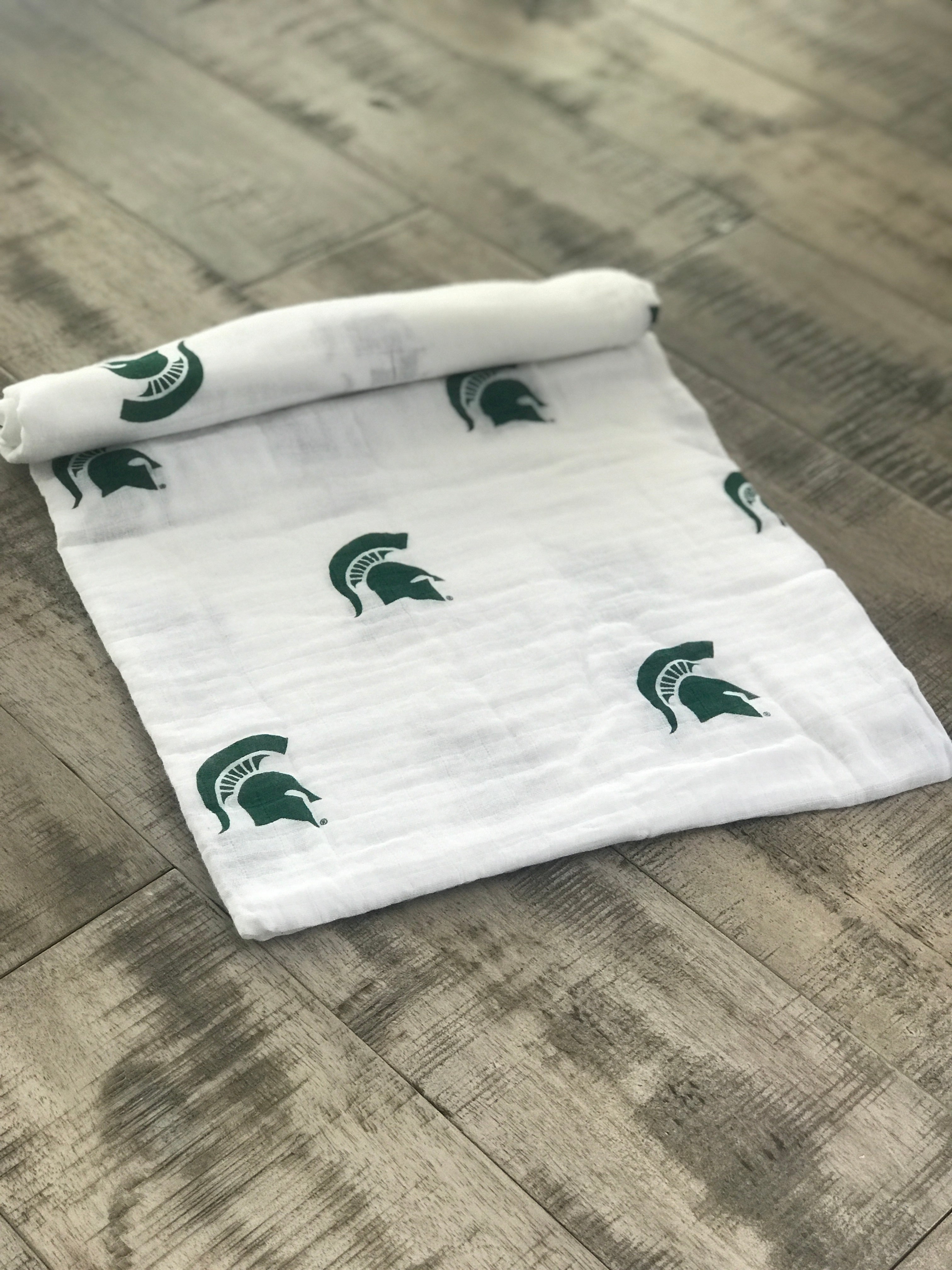 Michigan State University Swaddle Blanket Three Little Anchors