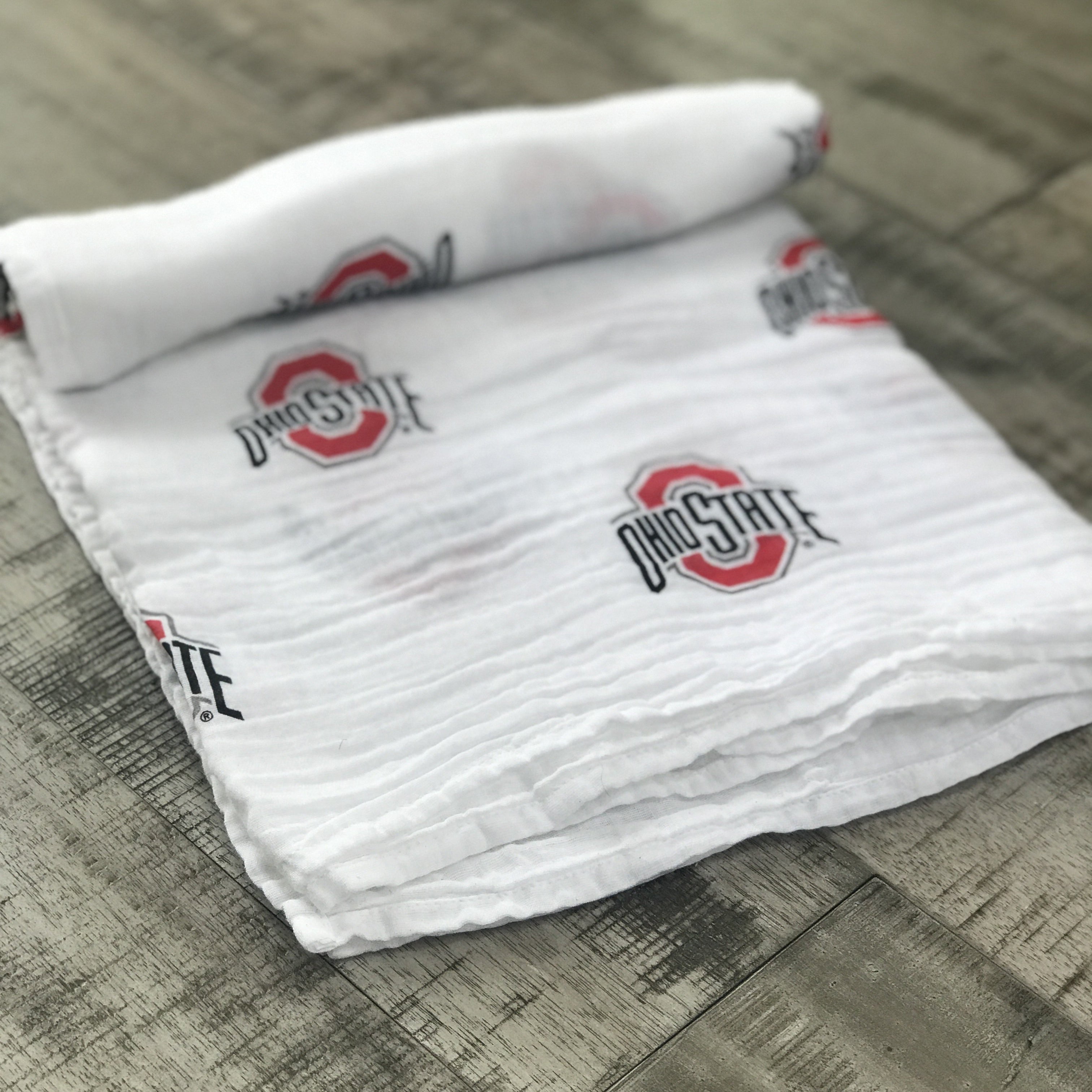 The Ohio State University Swaddle Blanket Three Little Anchors