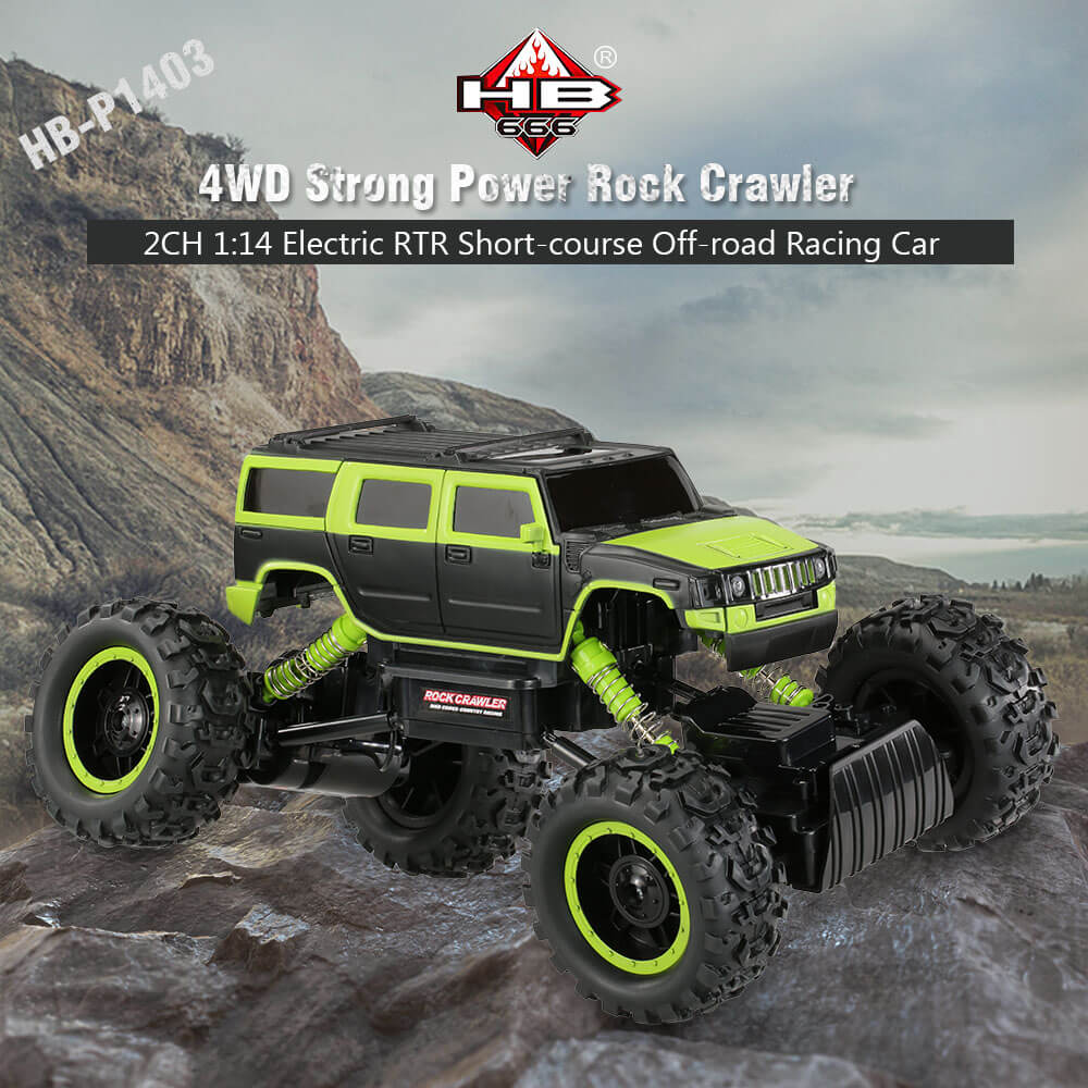 1/14 2CH 4WD Electric RTR Rock Crawler Off-road RC Car Green with LED – GP  Models