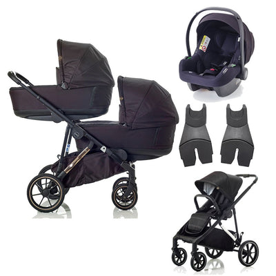 Twin travel system with 2 deals car seats