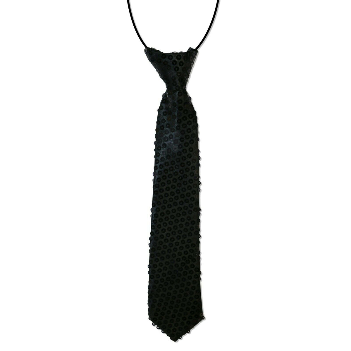 Kids Pre-tied Sequin Elastic Tie - Black – The Tie Company