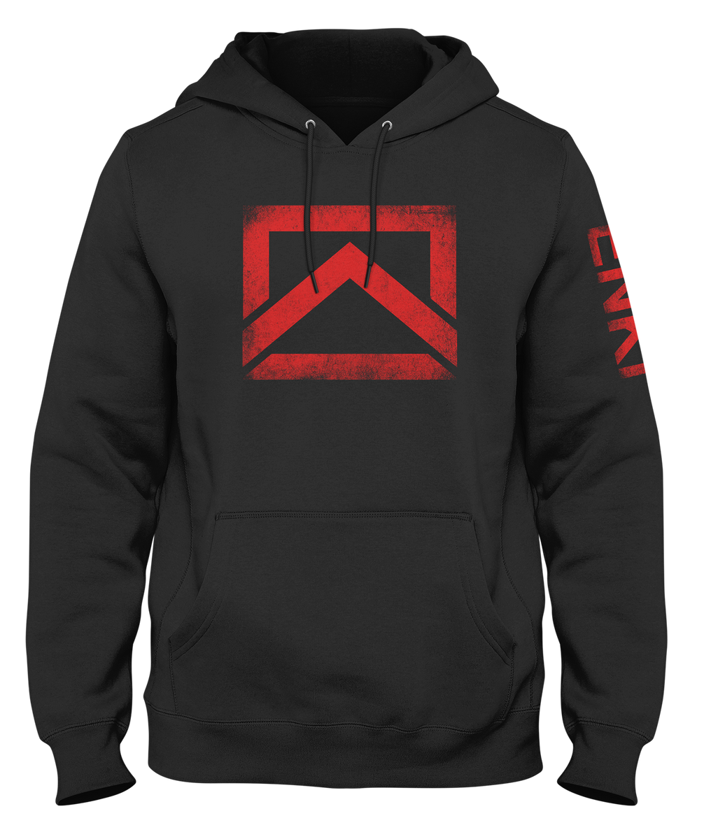 Download ENKI Icon- Heavyweight Hoodie- Red Logo