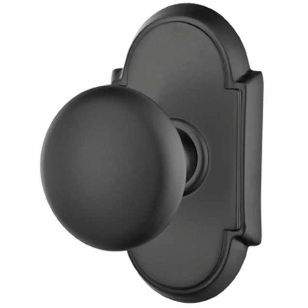 Solid Brass Providence Door Knob Set With # 8 Rosette (Several Finish Options)