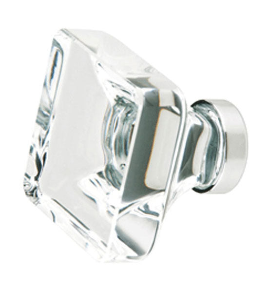 Emtek Glass Lido Square Cabinet And Furniture Knob