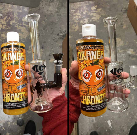 Orange Chronic Glass Pipe and Bong Cleaner