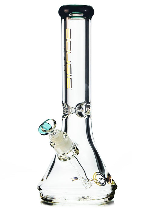 12 7mm LV Design Transparent Metallic Beaker Water Pipe