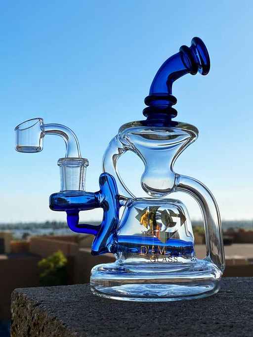 5 (4.6) Mini Glass Recycler Concentrate Dab Rig - Borosilicate Glass -  Starter - Simply Souvenirs