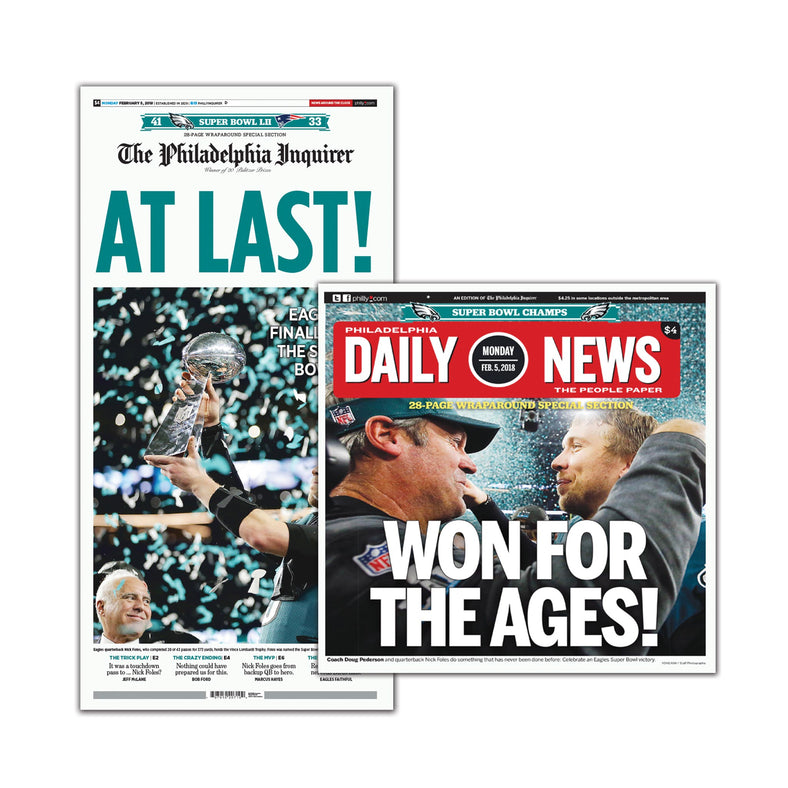 PHILADELPHIA EAGLES SUPER BOWL 52 LII CHAMPIONS INQUIRER HARDBACK