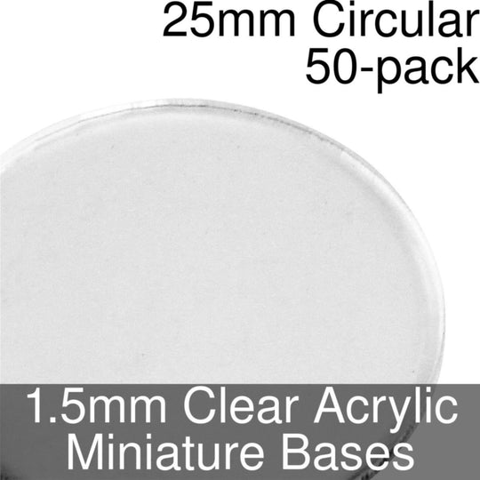 Acrylic Disc/Plexiglass Circle - Transparent/Clear - 1 Diameter (Pack of  50)