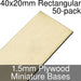 Miniature Bases, Rectangular, 40x20mm, 1.5mm Plywood (50) - LITKO Game Accessories