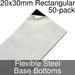 Miniature Base Bottoms, Rectangular, 20x30mm, Flexible Steel (50)-Miniature Bases-LITKO Game Accessories