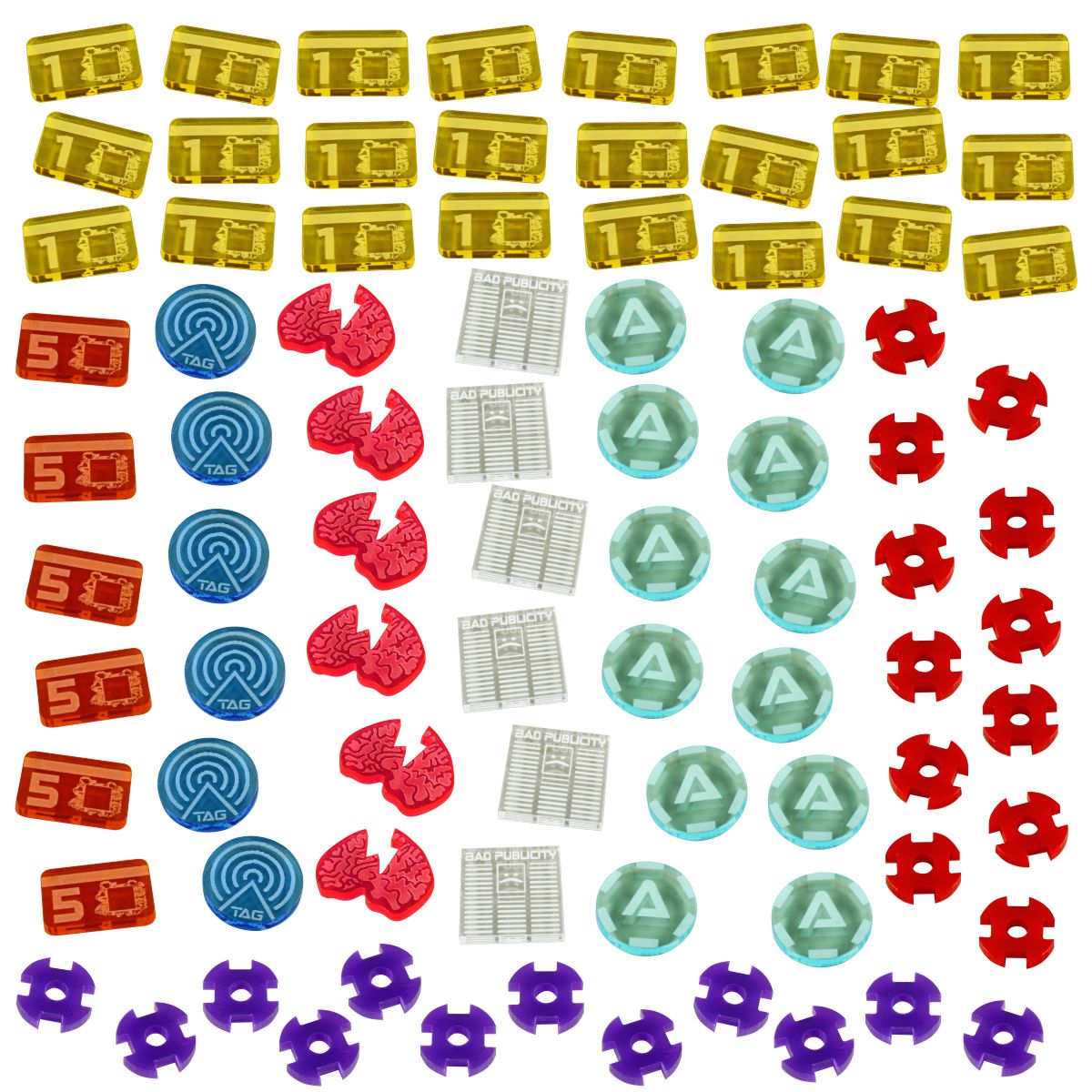 Net Hacker Token Set, Multi-Color (84) - LITKO Game Accessories