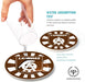 Lambda Theta Phi Absorbent Ceramic Coasters with Holder (Set of 8) - greeklife.store