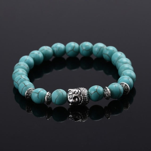 Natural Stone Buddha Beads Bracelet