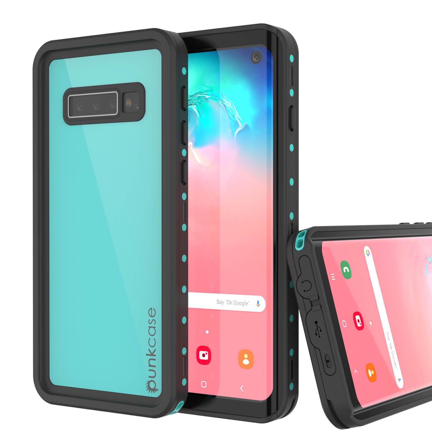 Galaxy A10e Waterproof Case PunkCase StudStar Teal Thin 6.6ft Underwater IP68 Shock/Snow Proof