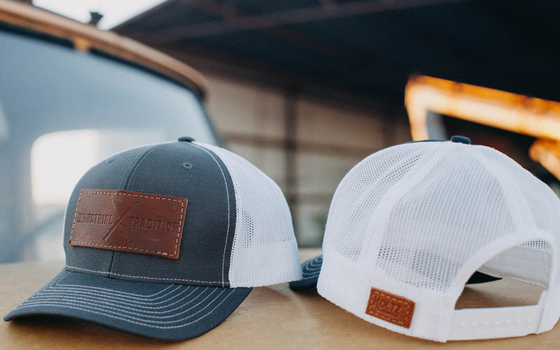 Leather Patch Trucker Hat — Nomans