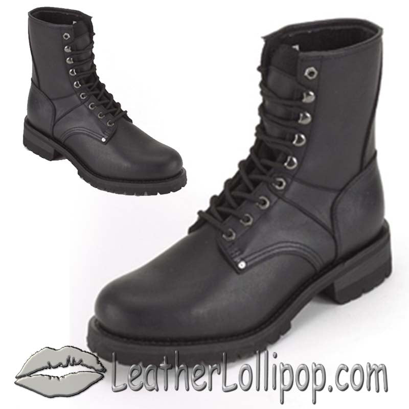 mens leather biker boots