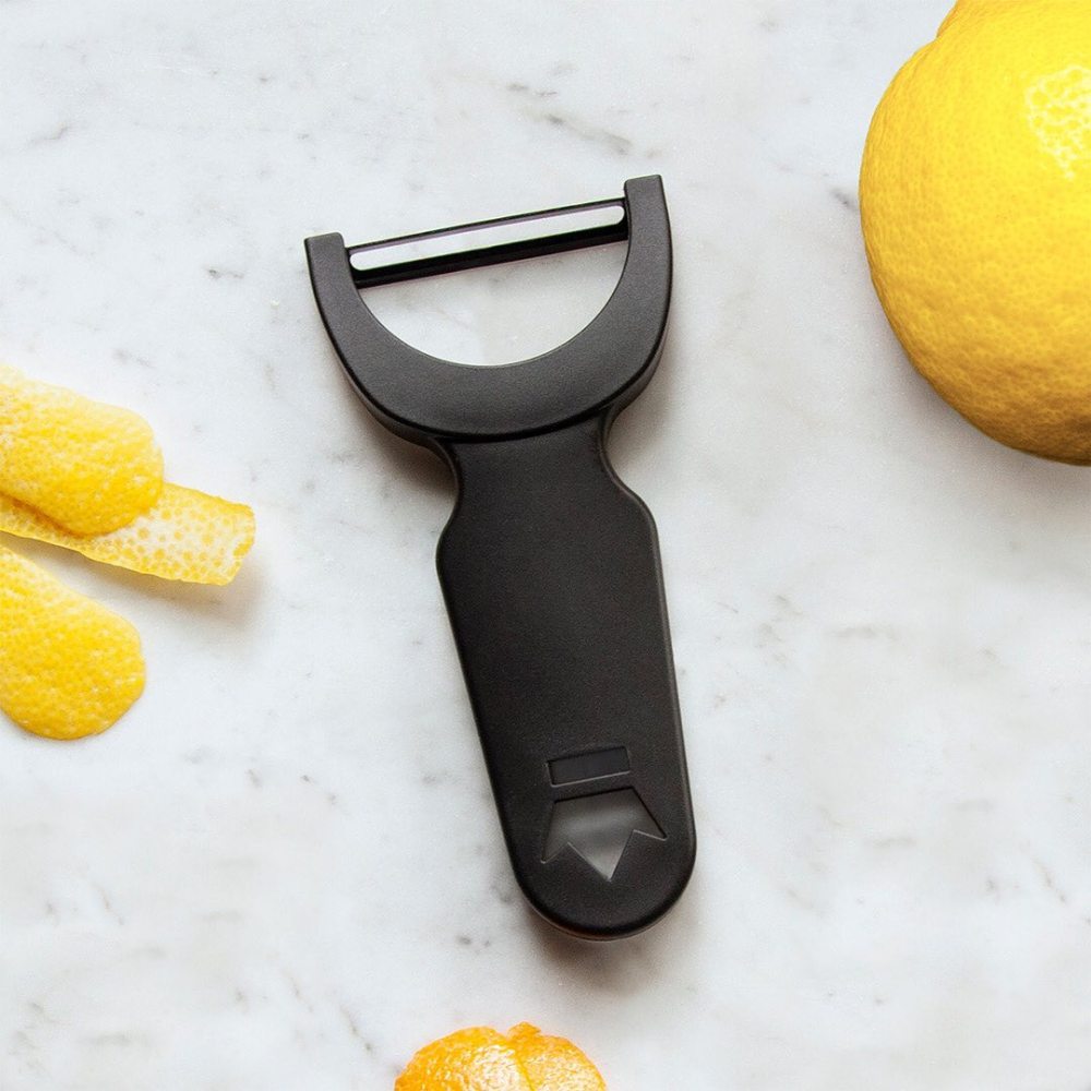 Viski Citrus Peeler, Stainless Steel Cocktail Garnish Citrus Zester,  Professional Grade Bar Tools