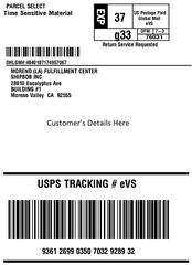 example shipping label