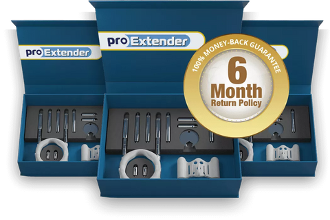 proextender penis extender for penis enlargement box opened with warranty badge