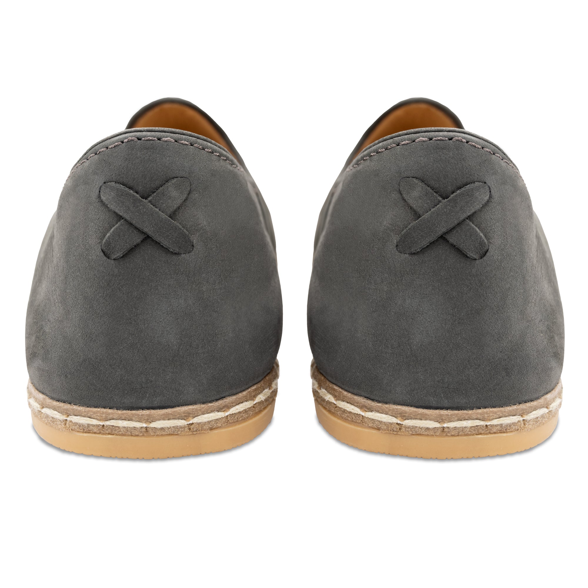 Graphite Suede Slip On Shoes